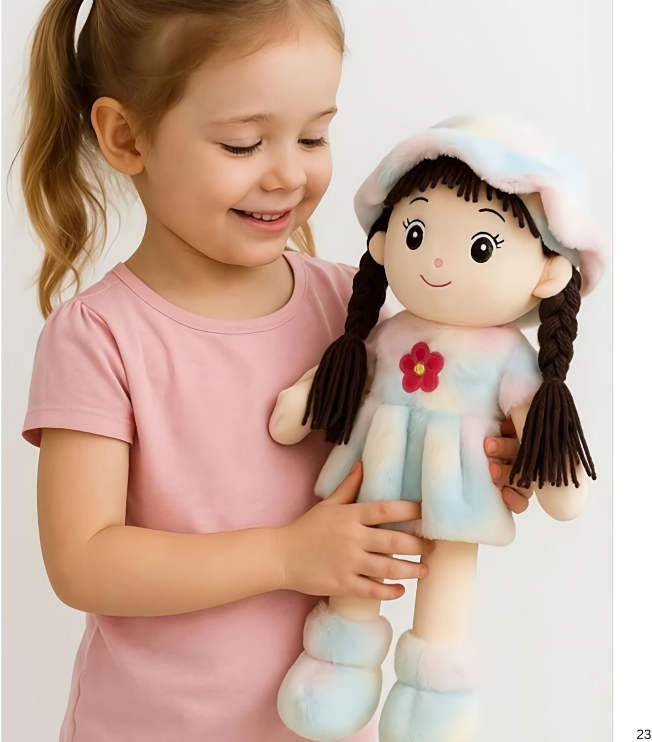 Soft doll for kids Plush Stuffed Toy Colorful Dress cute gift for girls_A22 - 40 cm-image-16
