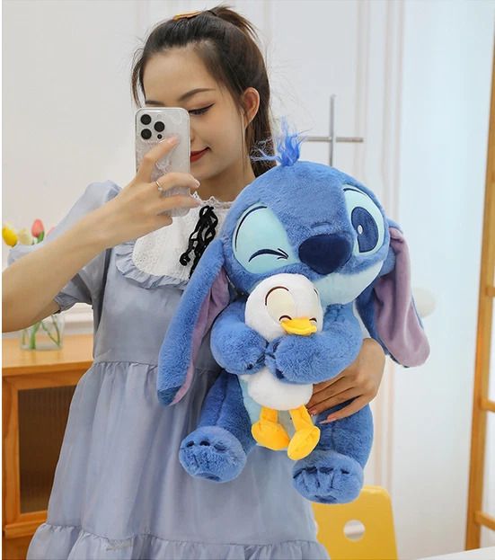 Blue Stitch Duck Stuffed Toy Stitch with White Duck Soft Doll Gift Stuffed Toy - 40 cm-image-30