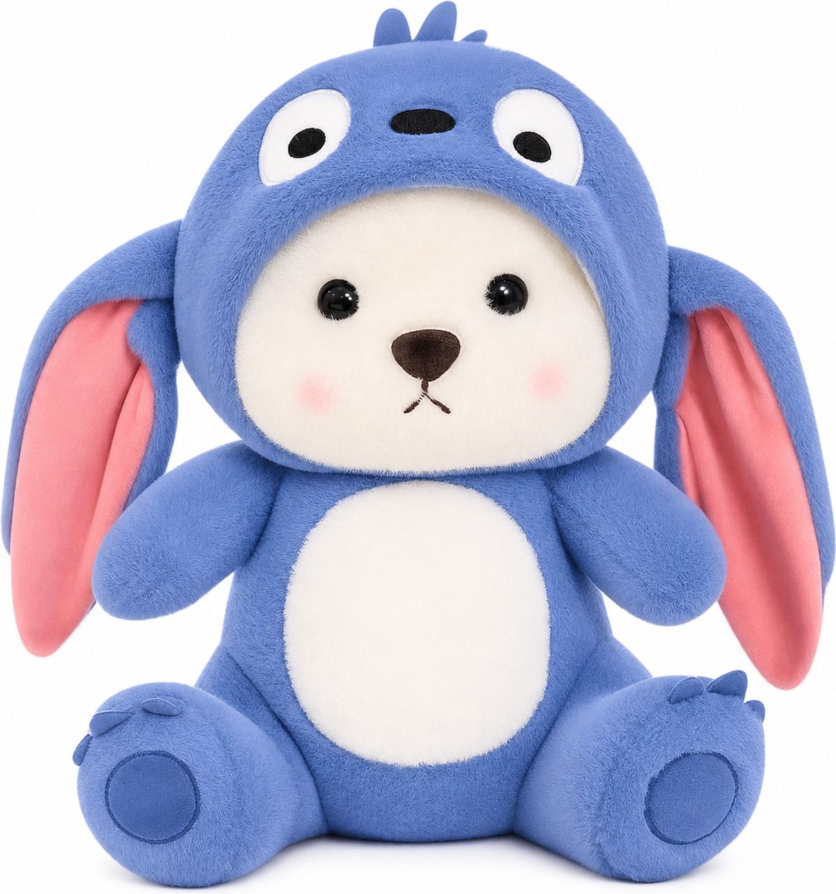 toy city Hoodie Bear Soft Toy Sky Blue, Long Ears, Cute & Trending Plush for Kids - 28 cm-picture-35