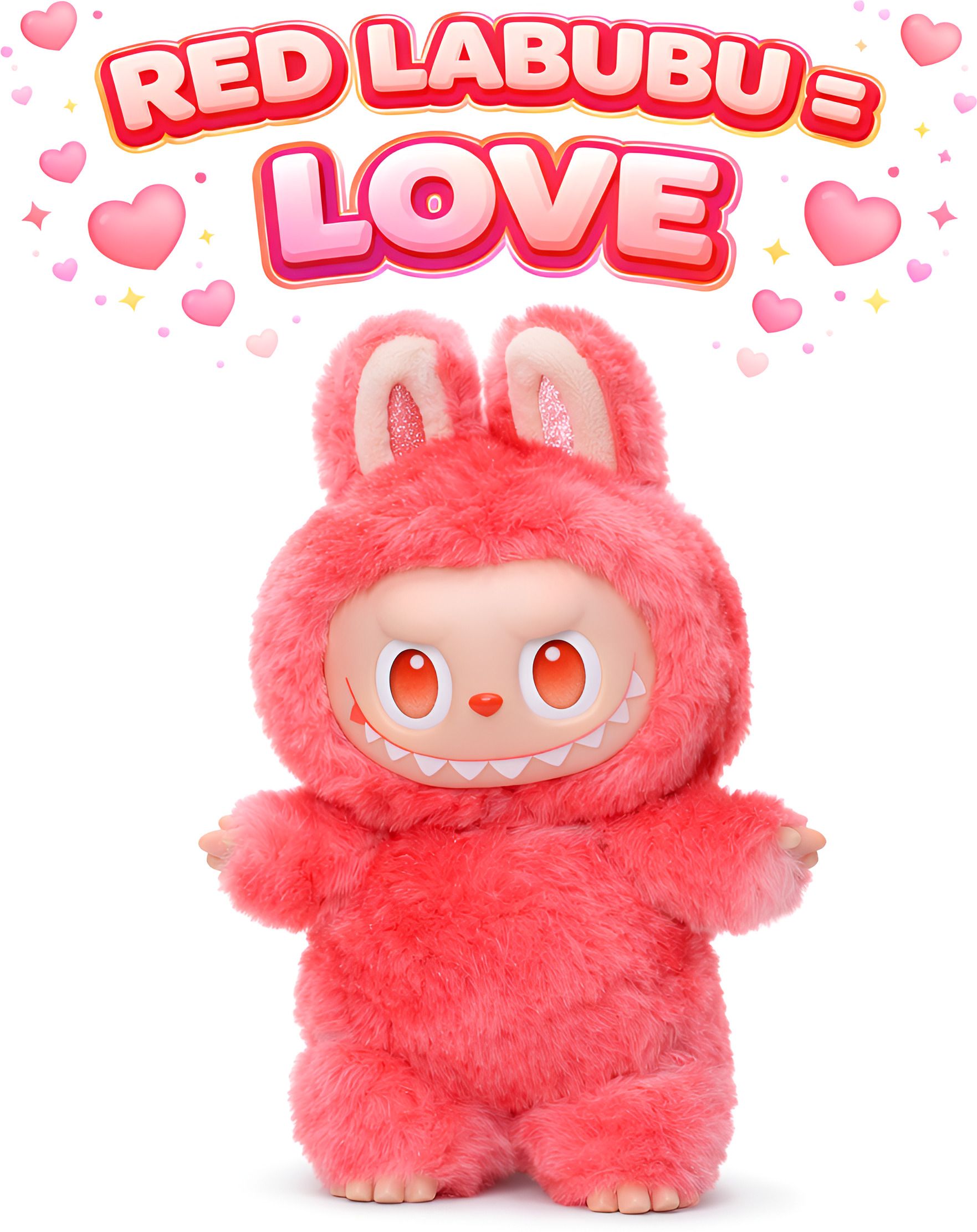 have fun RED Labubu Doll | Big Into Energy Edition | Cute Plush Collectible Gift Toy - 17 cm-picture-27