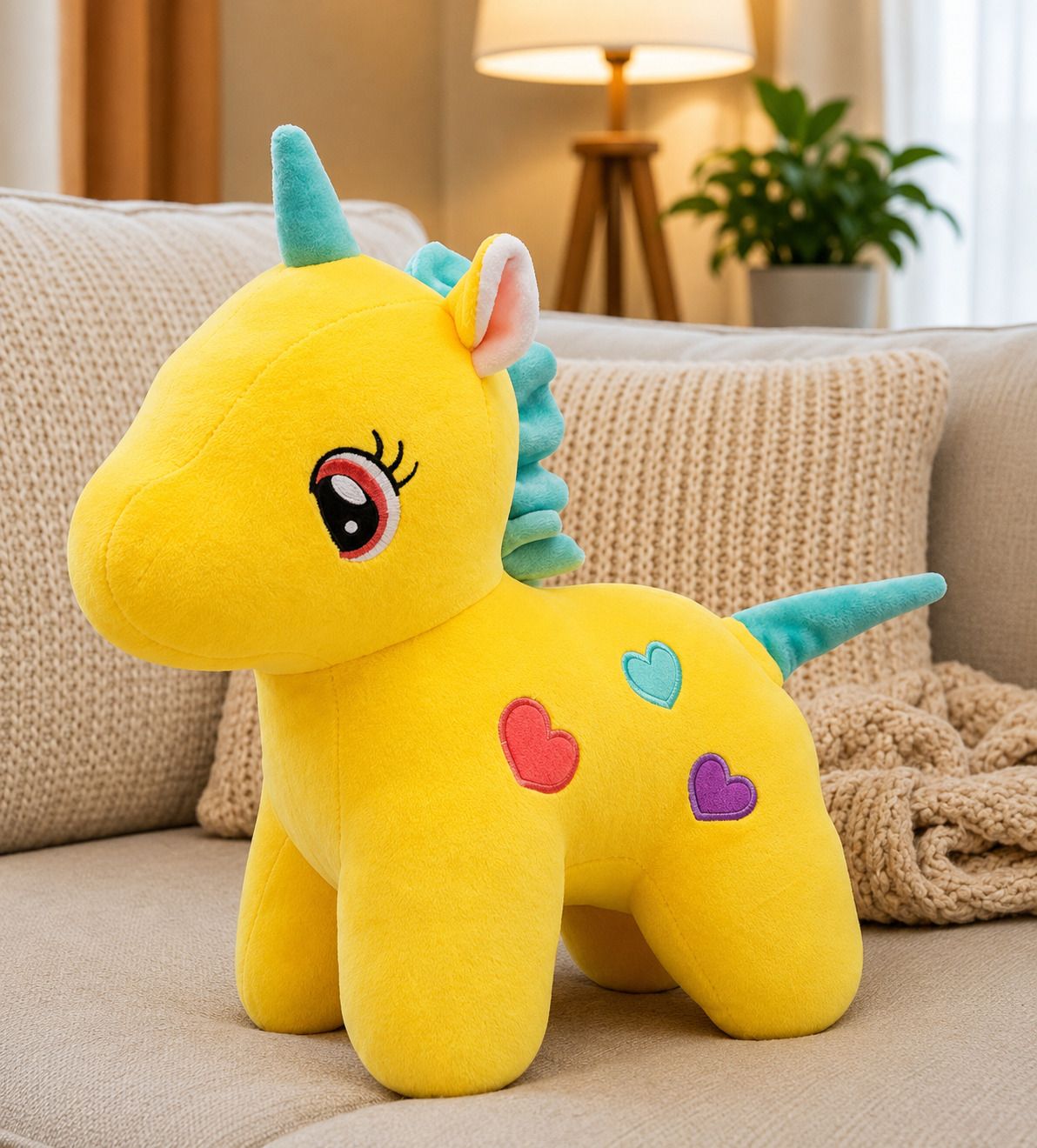 tosya Cute Yellow Unicorn Soft Plush Toy for Kids - 25 cm-picture-48