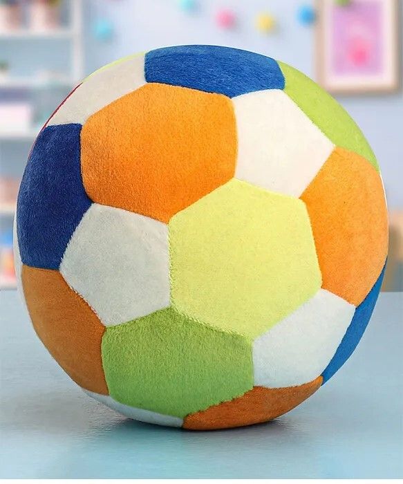 Multicolor Soft Plush Ball Toy for Babies & Toddlers – Lightweight, Safe- 25 cm