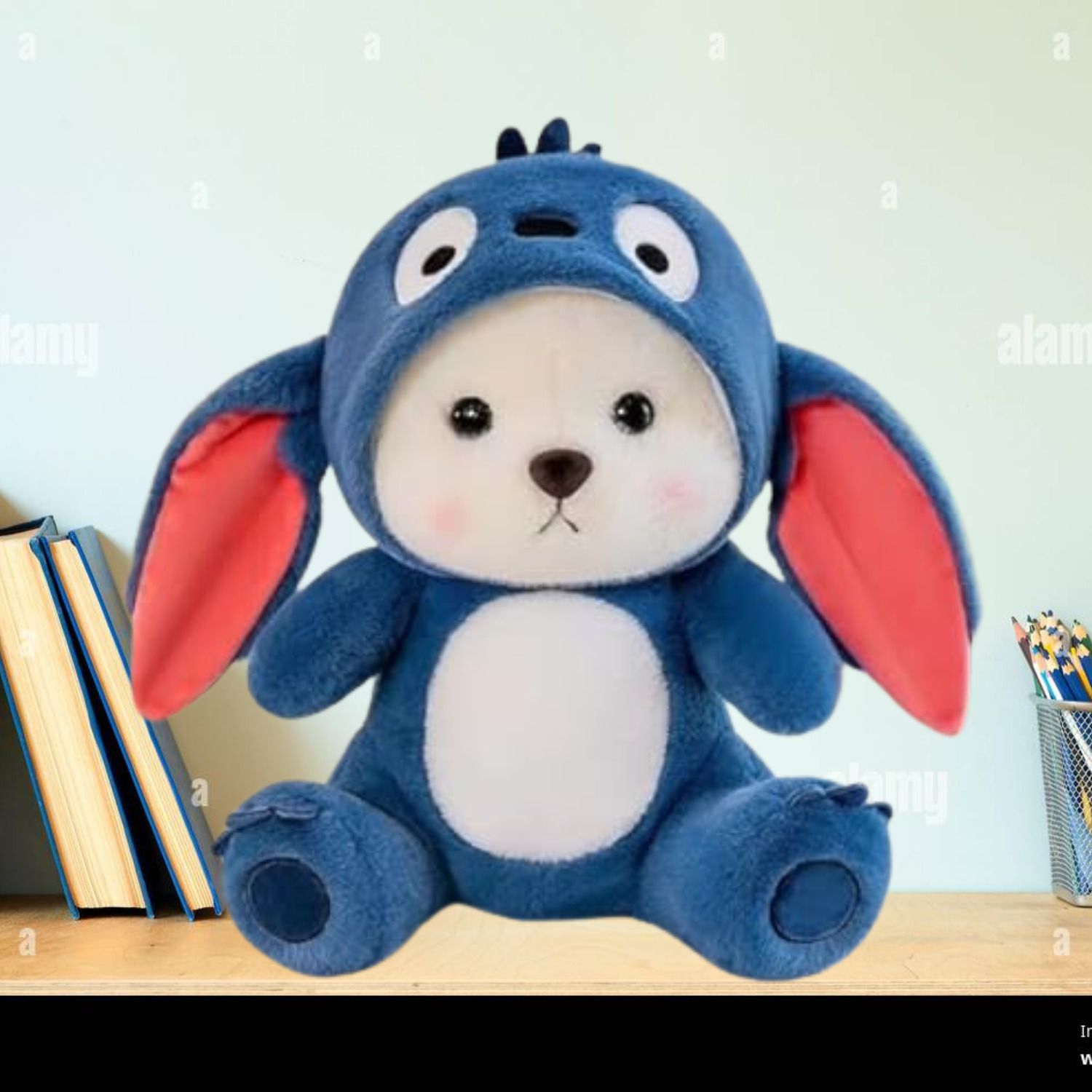jr jack & rose Hoodie Teddy Bear Soft Toy Cute Navy Blue Plush Stuffed Convertible Gift - 30 cm-picture-29