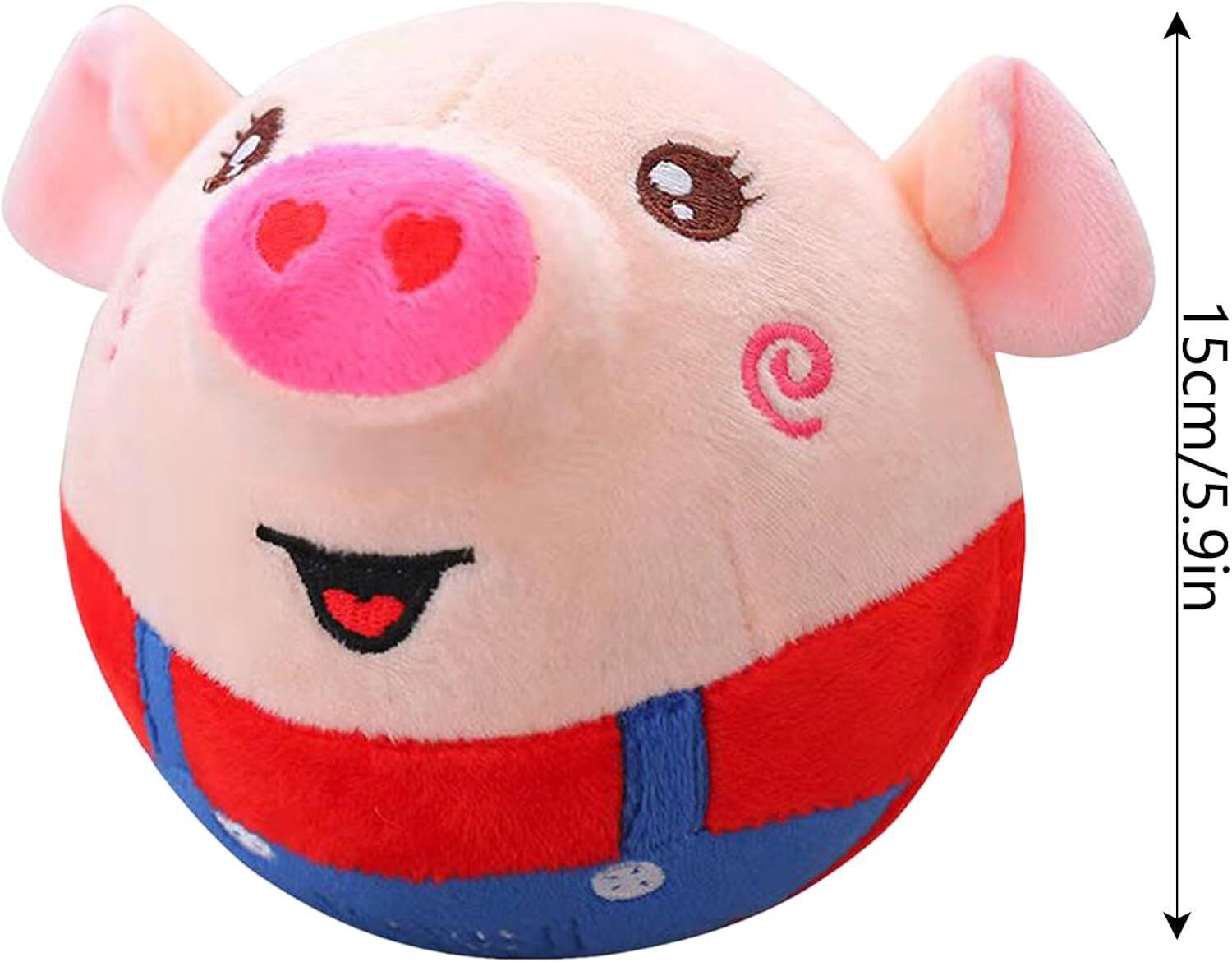 Active Moving Pet Plush Toy Interactive Dog & Cat Toy Faux Fur Safe - 8 cm