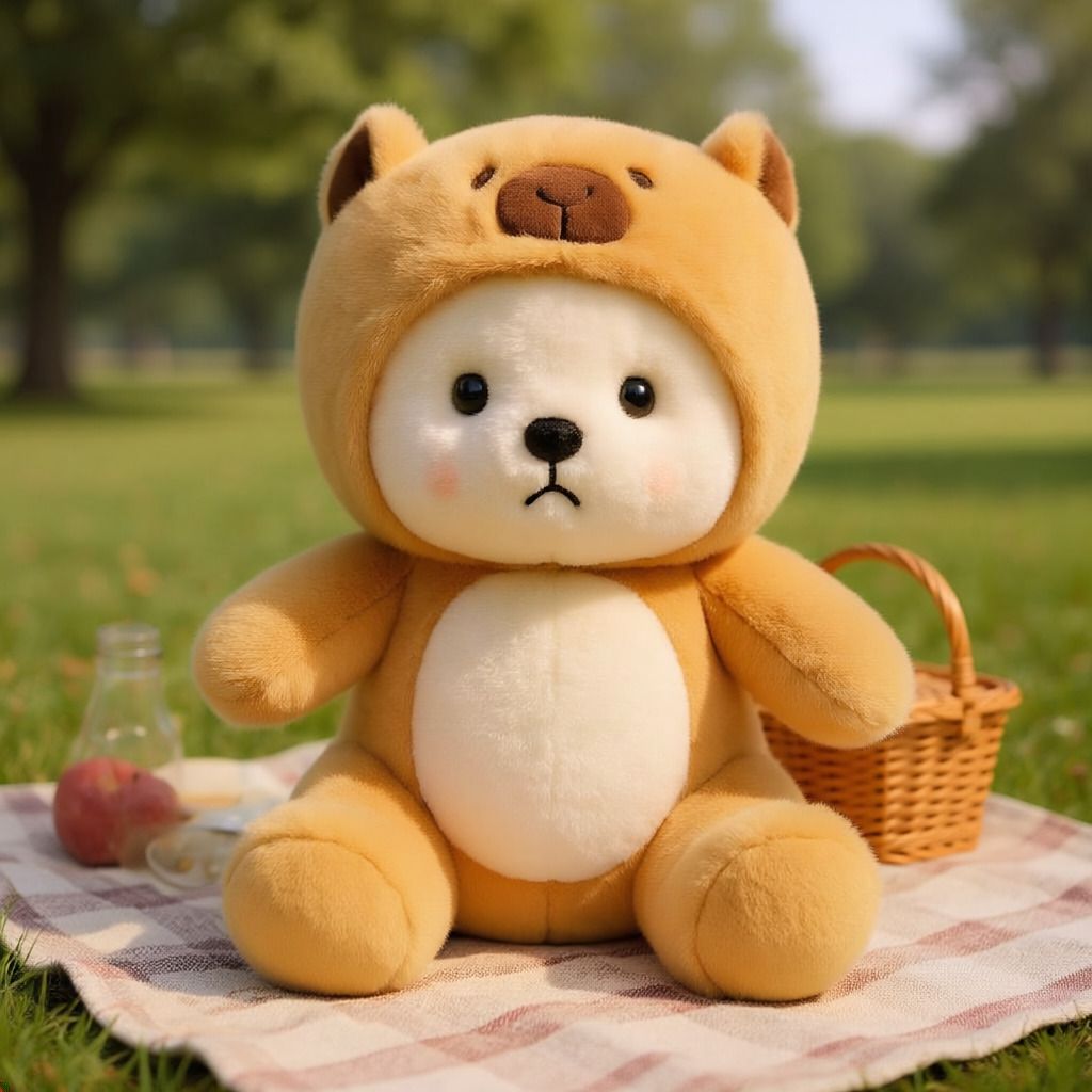 Brown Hoodie Bear Stuffed Toy - 30 cm-image-10