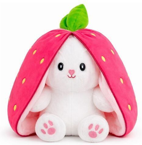 eitheo Cute Strawberry Bunny Plushie Gift for Kids and Collectors (FKT-471) - 350 mm-picture-47