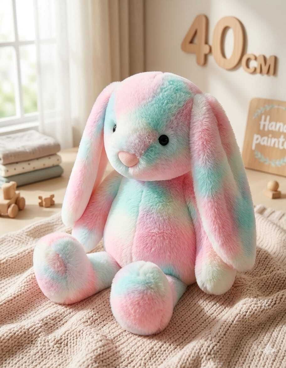 Cute Rainbow Bunny Soft Toy 40 cm | Multicolor Rabbit Stuffed Toy for Hugging - 16 inch-image-19