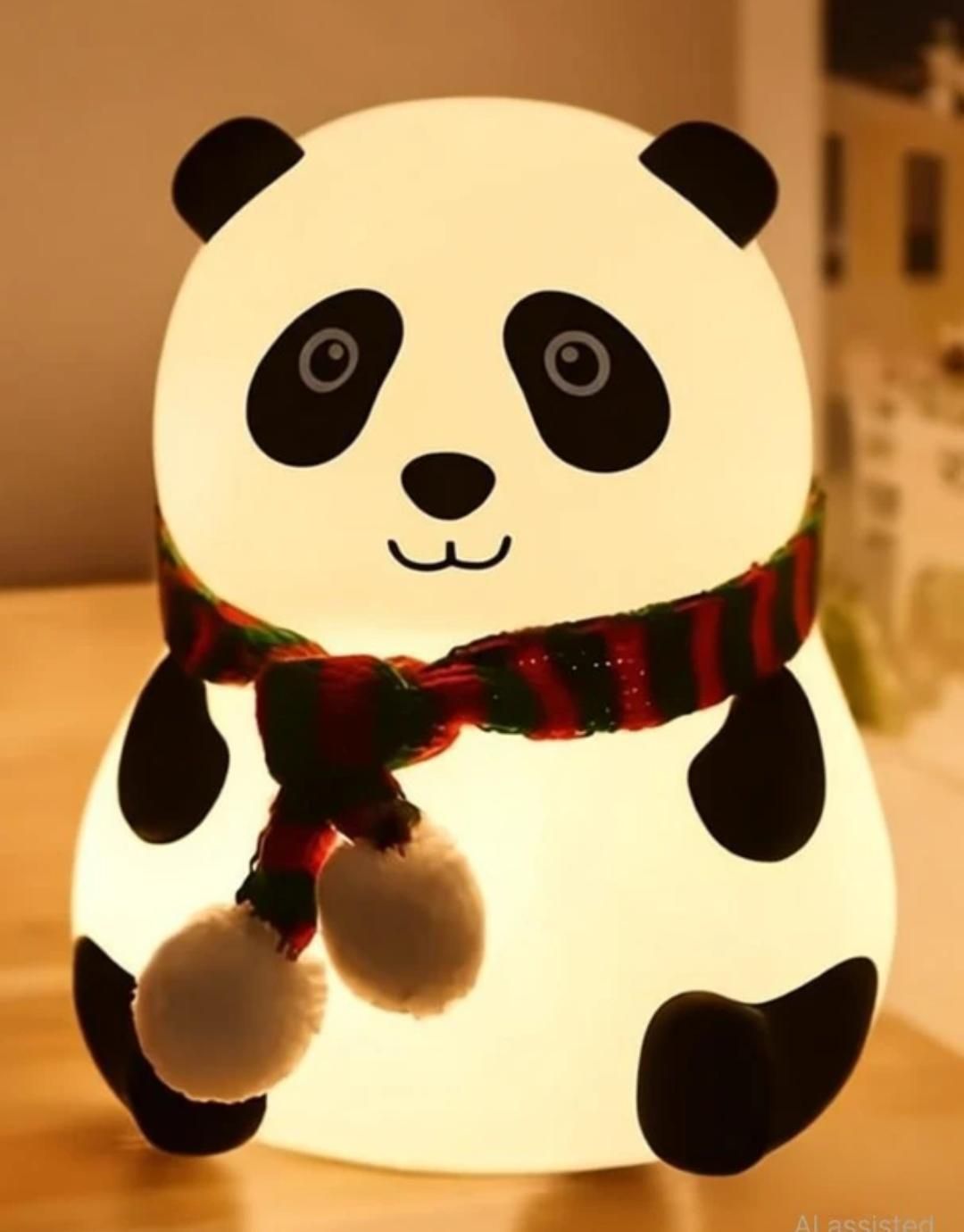 Cute Panda Silicon Night Light Lamp with Gesture Control Sensor (White) Night Lamp-image-44
