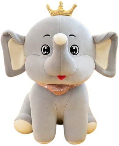 CROWN ELEPHANT SOFT TOYS/ANIMALS SOFT TOYS/KIDS SOFT TOYS/GIFT FOR KIDS - 40 cm-image-24