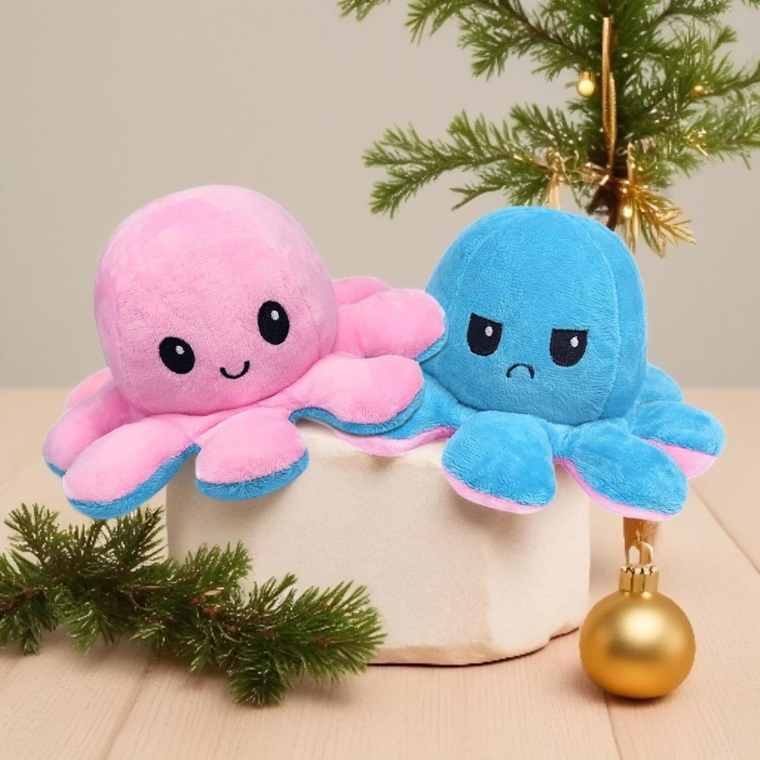 Stuffed toy for kids, animals soft toy STK-Octopus_Blue&Pink01 (FKT-359) - 20 cm-image-5