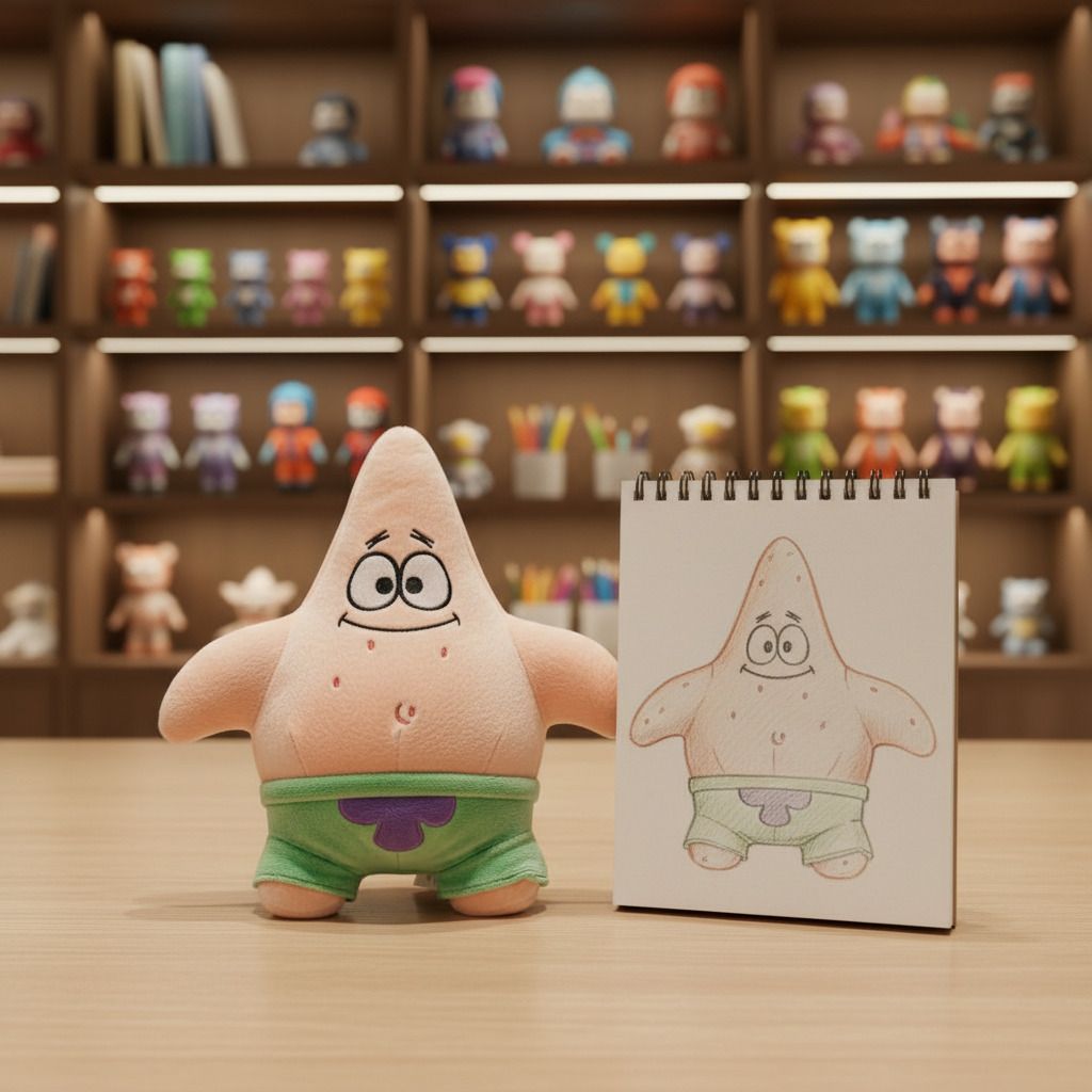 jr jack & rose Patrick Star Plush Doll for Girls & Boys | Cute Cartoon Toy - 30 cm-picture-32