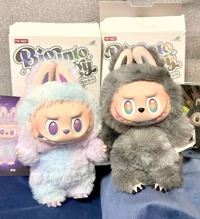 cute labubu doll pack of 2 (random color) - 17 cm