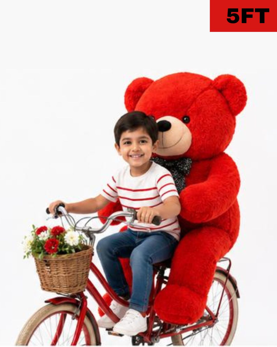 5 Foot Red Teddy Bear – Giant Love Plush - 60 inch-image-36