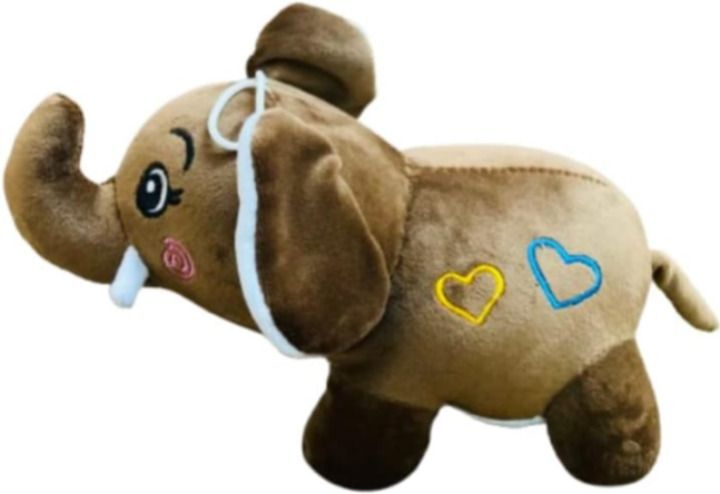 Cute Elephant Soft Toy for Kids, Plush Stuffed Animal Teddy - 0 mm-image-5