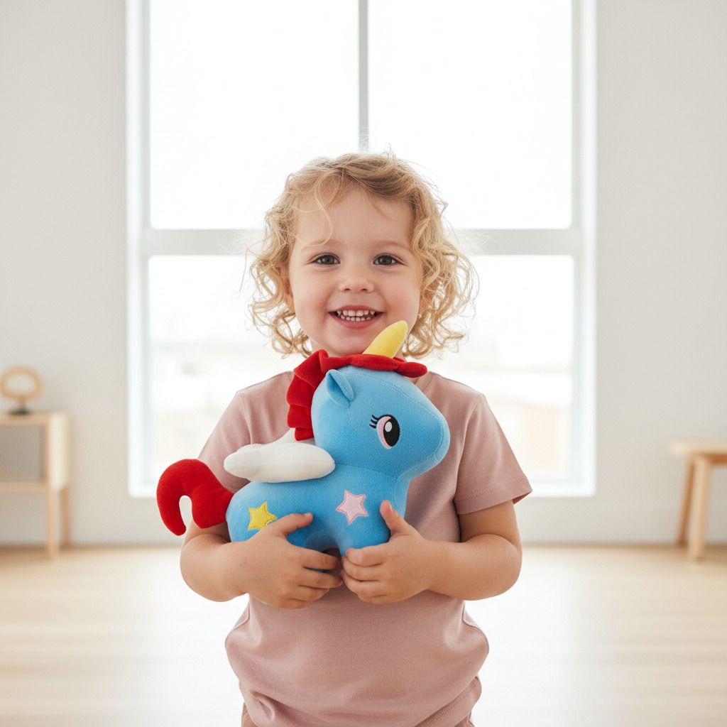 Magical Sky Blue Unicorn Teddy Bear - 30 cm-image-2
