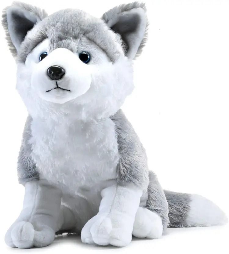 Big Size Plush Husky Dog Stuffed Animal Soft Toy, Gifts for Kids and Adult - 35 - 35 cm-image-40