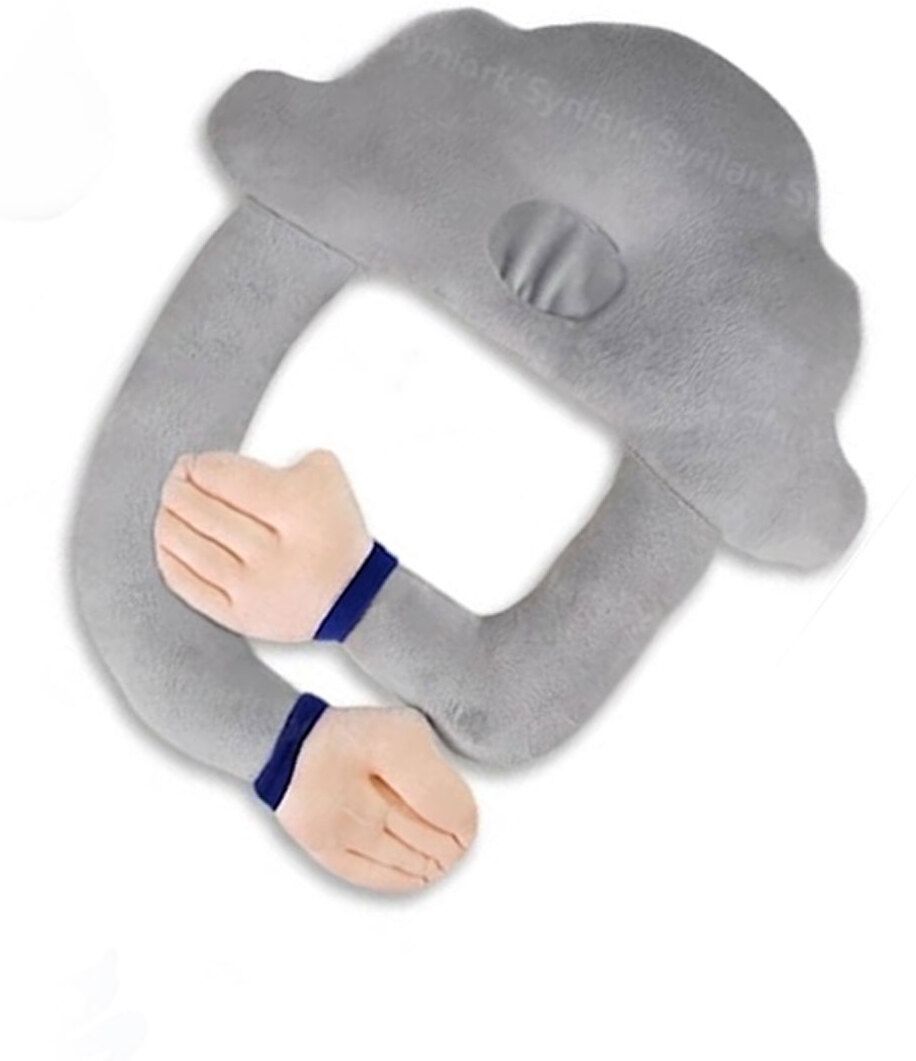 cyrus Baby Hugging Grey Pillow with Neck Support | Soft Plush Infant Pillow - 25 cm-picture-12