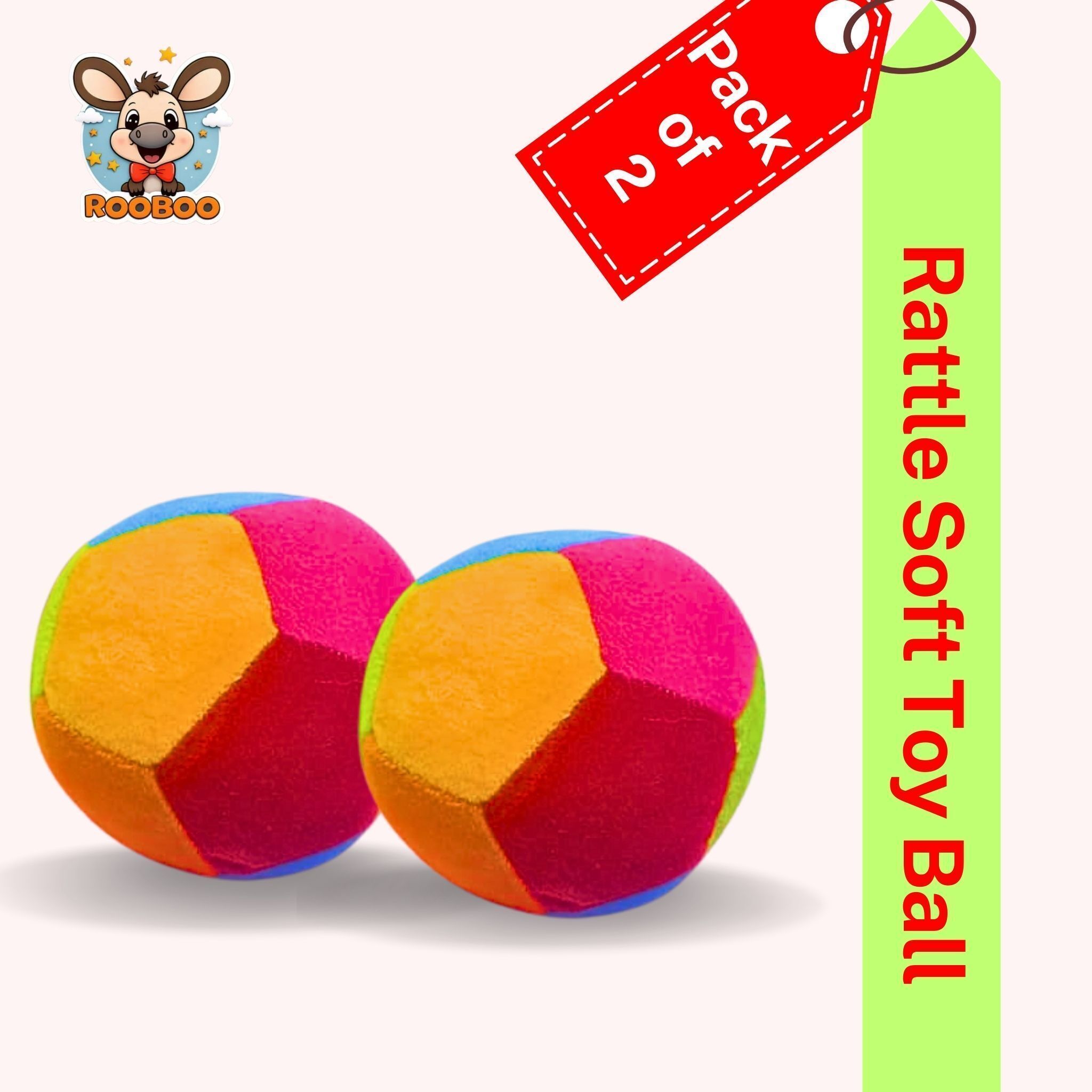 Soft Ball Toy Combo Pack of 2 Perfect for Playtime- 10 cm-image-43