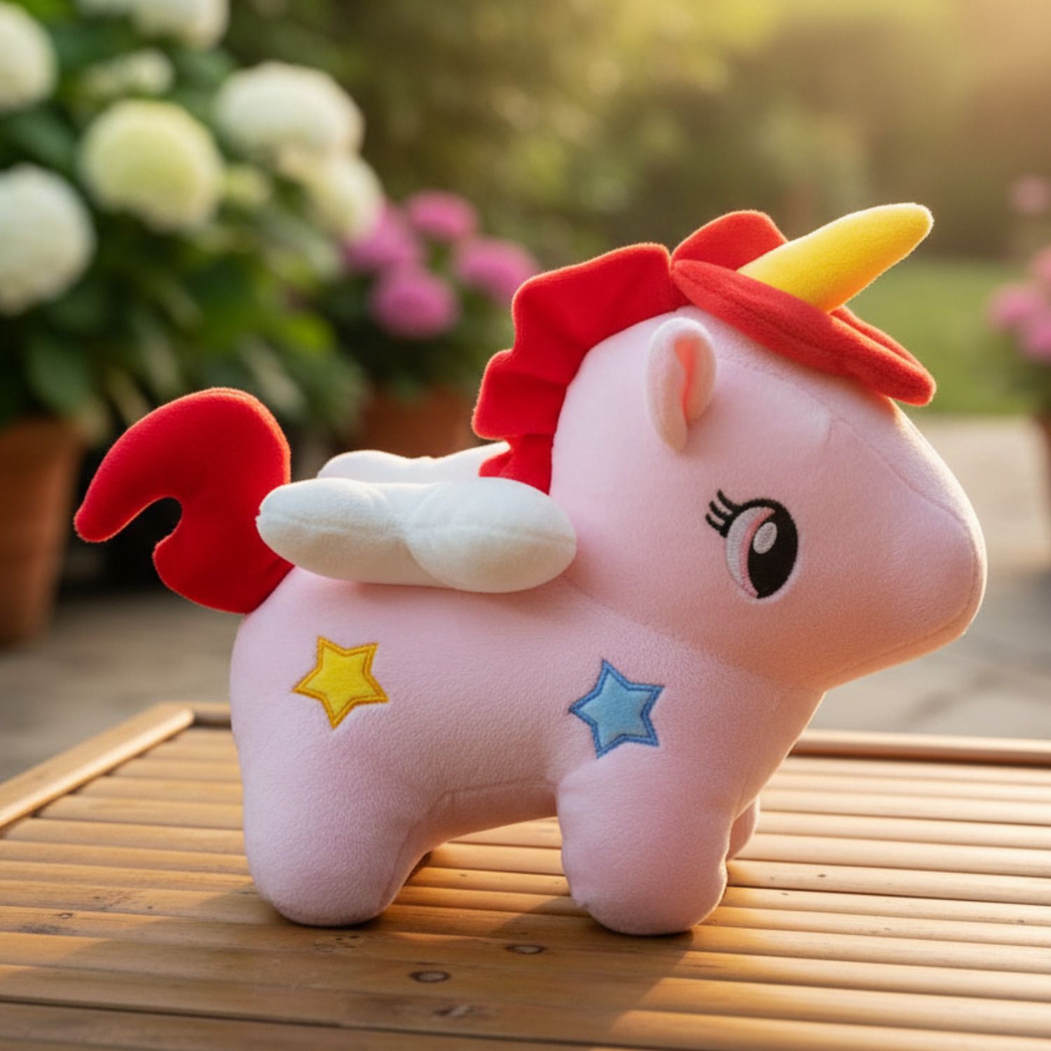 jr jack & rose Cute Pink Unicorn Pillow Plush Toy with Angel Wings - 30 cm-picture-30