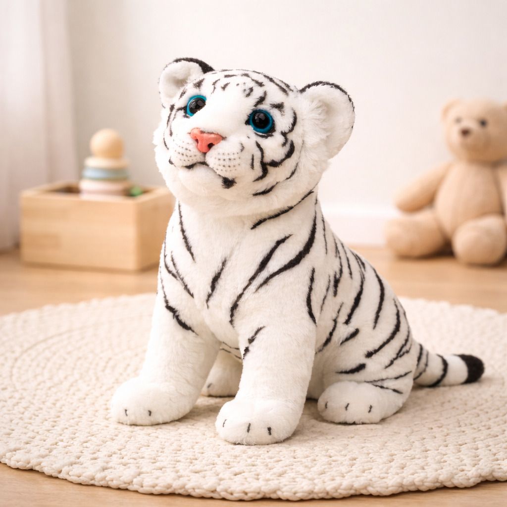 Snowy the White Tiger – 35 cm Plush Soft Toy (Pack of 1) - 25 cm-image-25
