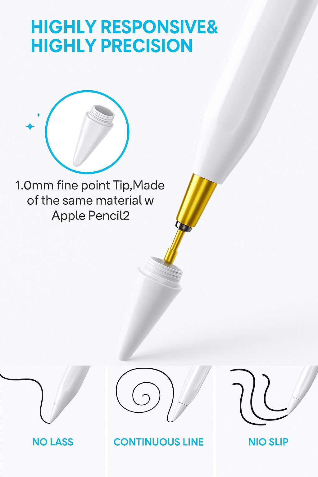 Street27 M7 stylus pen/ active pencil for ipad tilt sensor and sensitivity Stylus-image-41