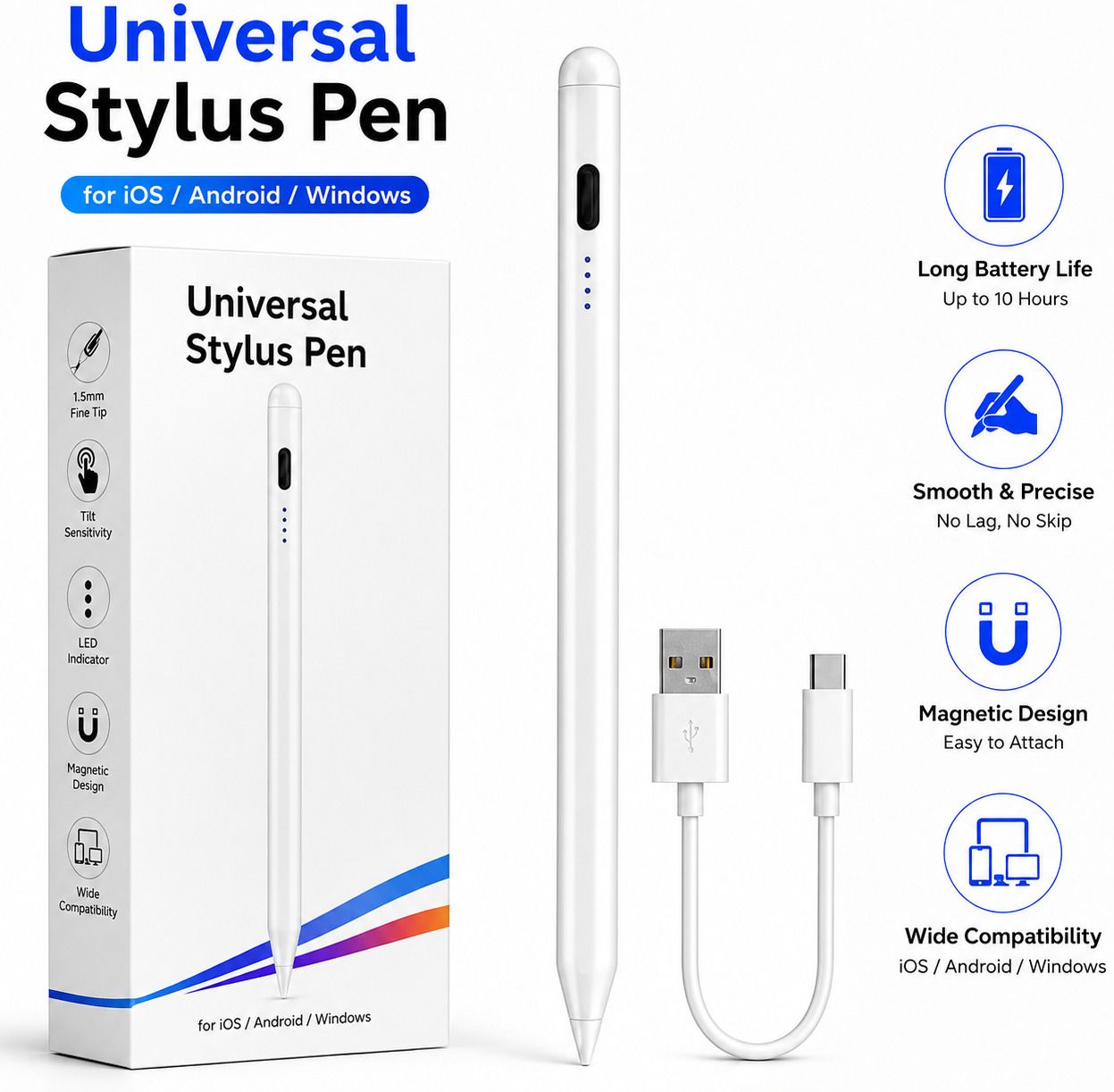 Gizga Essentials N4 Upgraded stylus pen, iPad pancil, ultra high precision & sensitivity Stylus-image-6