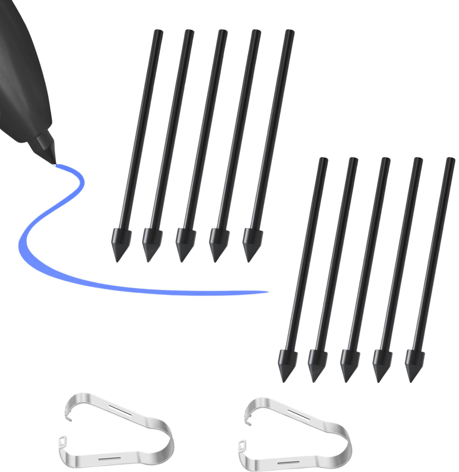 Rumbalton 10 Pcs Replacement Nibs for Galaxy Tab S Pen S9/S8/S7/S6 Lite/FE/Ultra Stylus-image-17