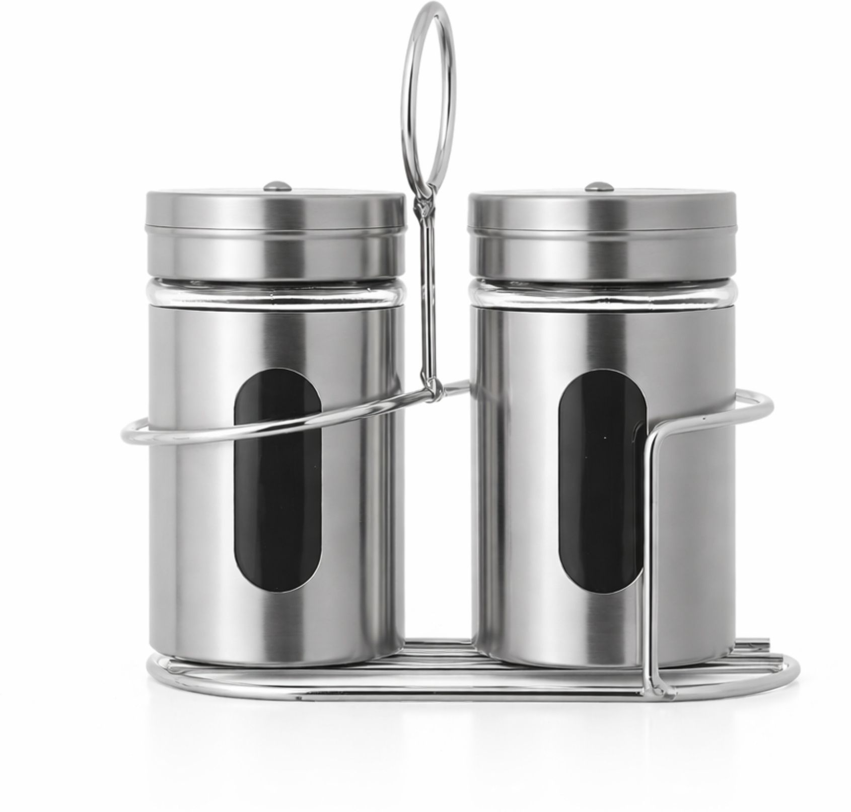 Seasoning Set 2 Piece, 8 ml Mini Spice Container Set with Stand Sugar Sprinkler 200 gm