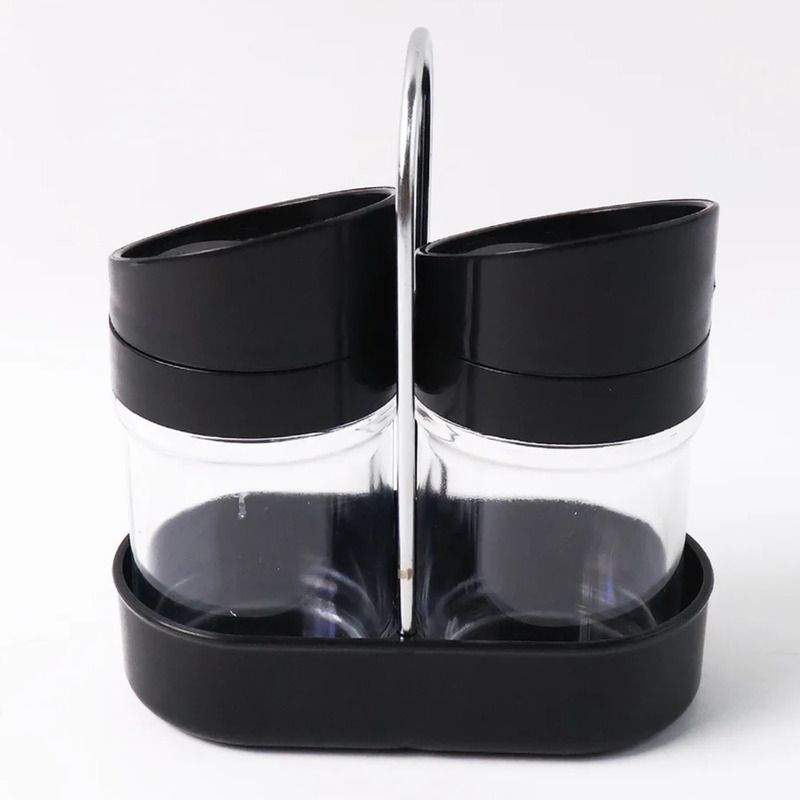 2Pcs Tabletop Condiment Set for Salt, Pepper and Sugar - 15 Years Warranty Sugar Sprinkler 100 gm