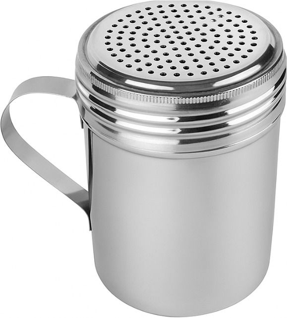 Stainless Steel Shaker with Handle Multi-Hole Powder Dispenser Sugar Shaker 320 gm