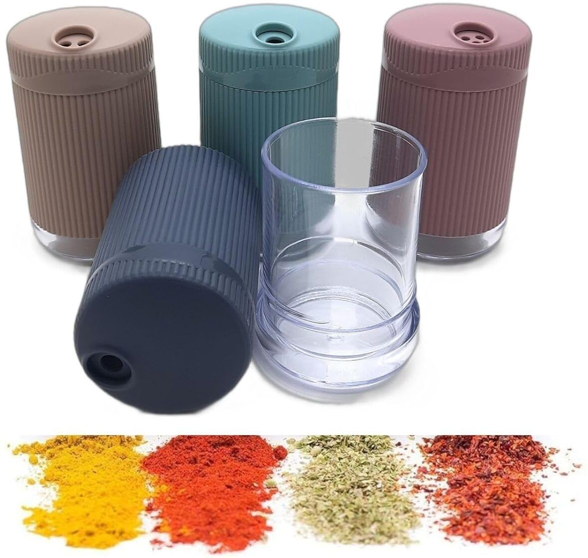 Pack of 4 Salt & Pepper Shakers Set ,Leak-Resistant for Kitchen, Dining, Sugar Sprinkler Shaker 100 gm