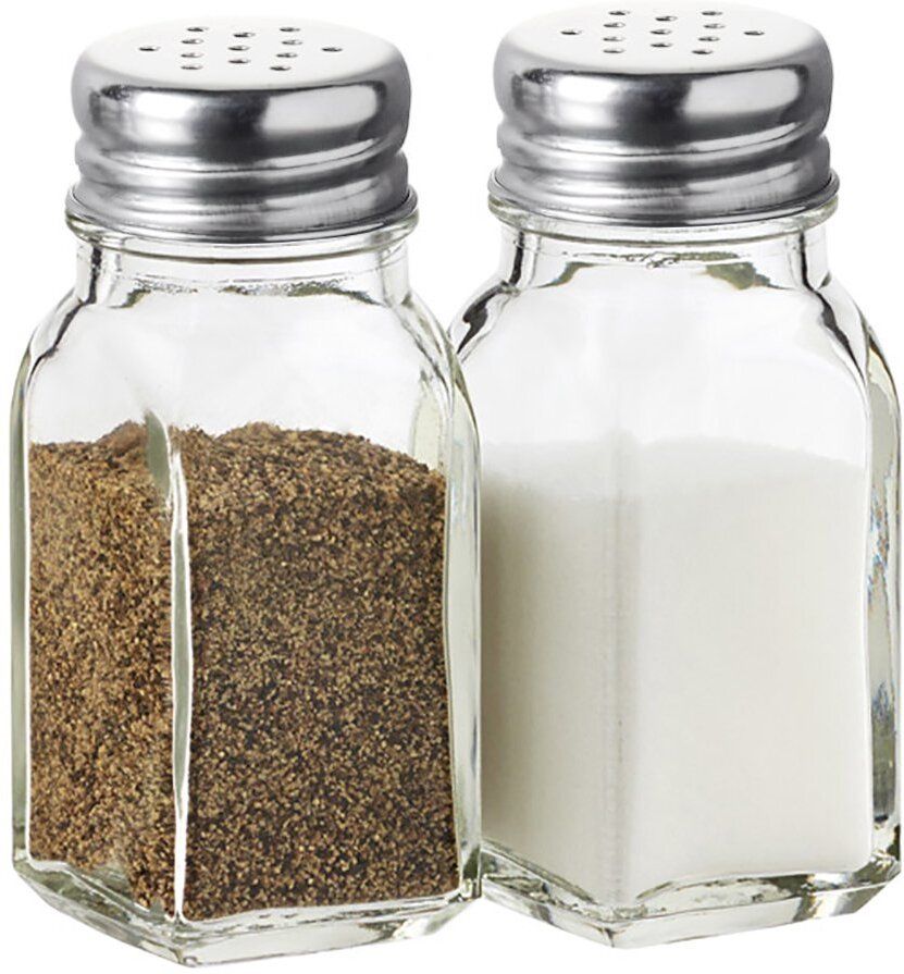 m2sk2 mart Glass Salt & Pepper Shakers with Stainless Steel Lids Sugar Sprinkler 30 gm-picture-13