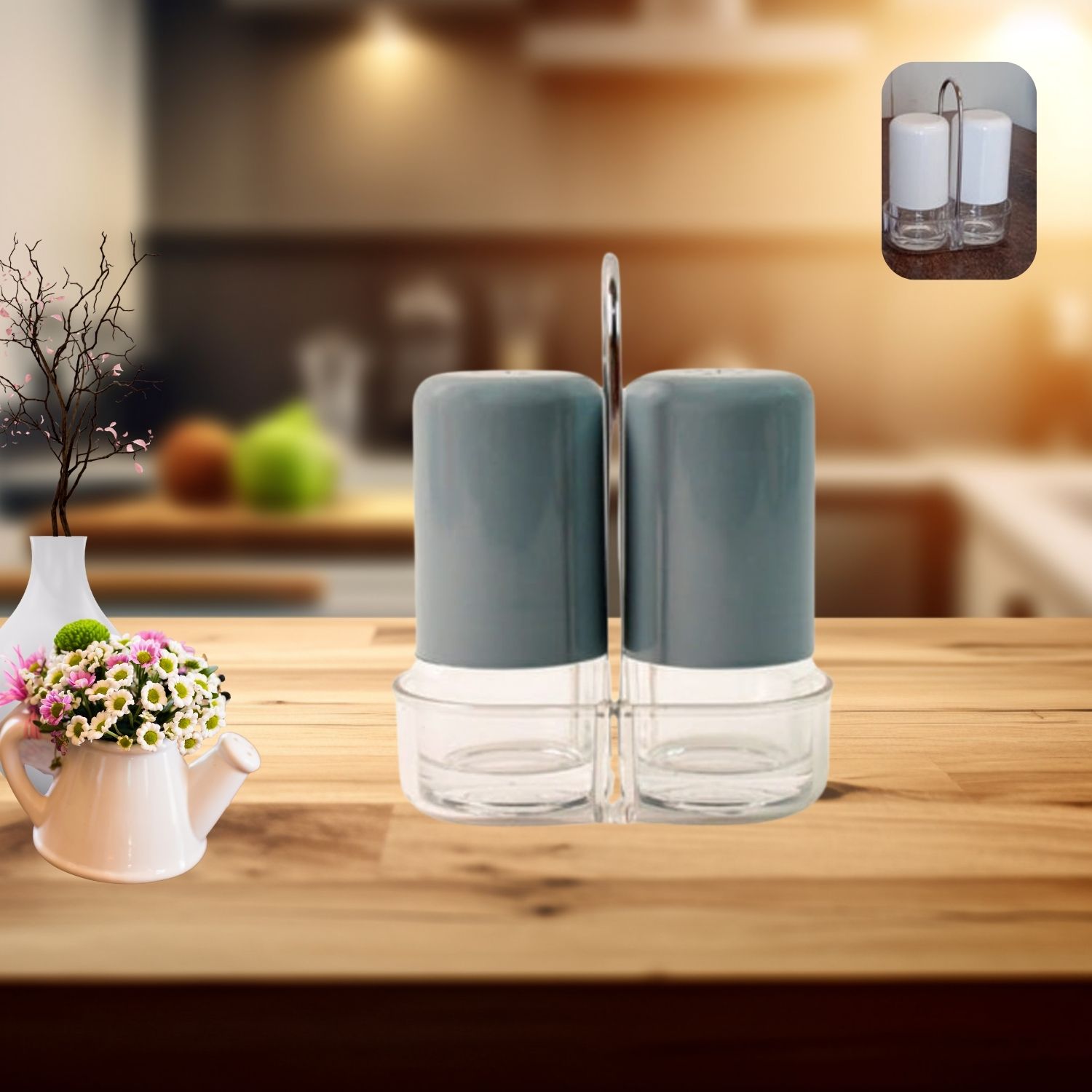 Salt & Paper Dispenser set, Sugar Sprinkler Shaker 120 gm