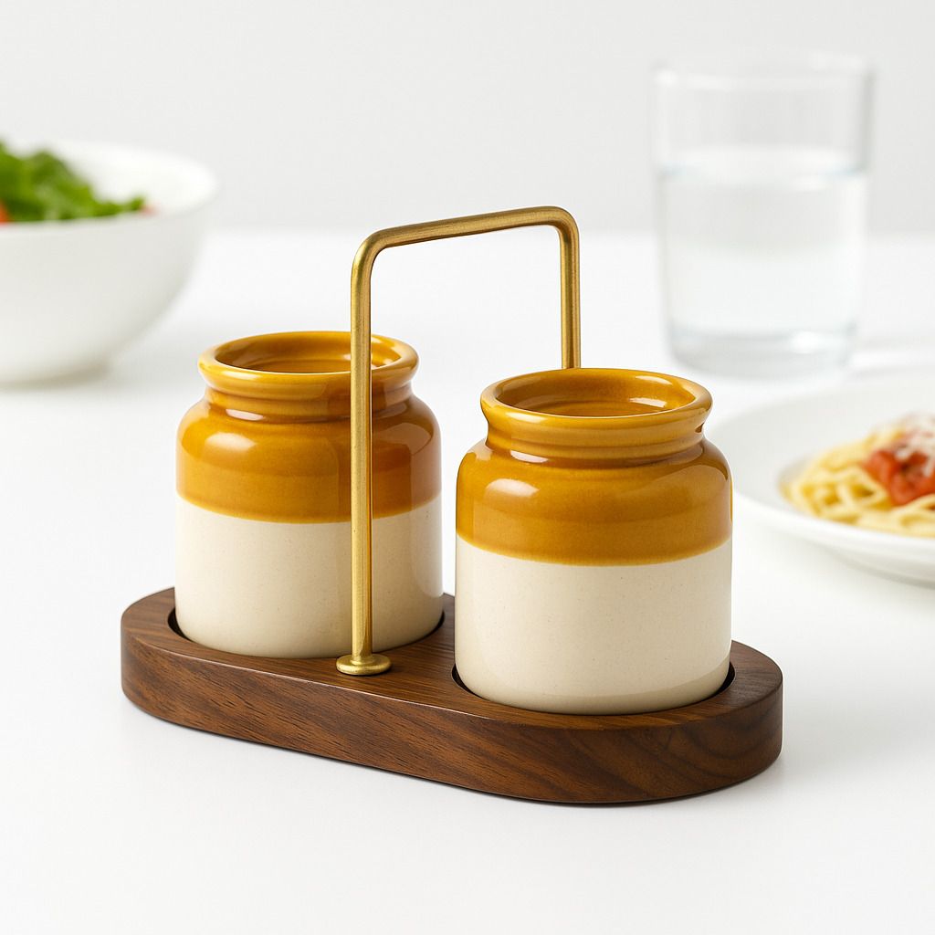 globally indian Ceramic Salt Shaker I Decorative Spice Container for Kitchen, Dining Table Sugar Sprinkler Shaker 250 gm-picture-13