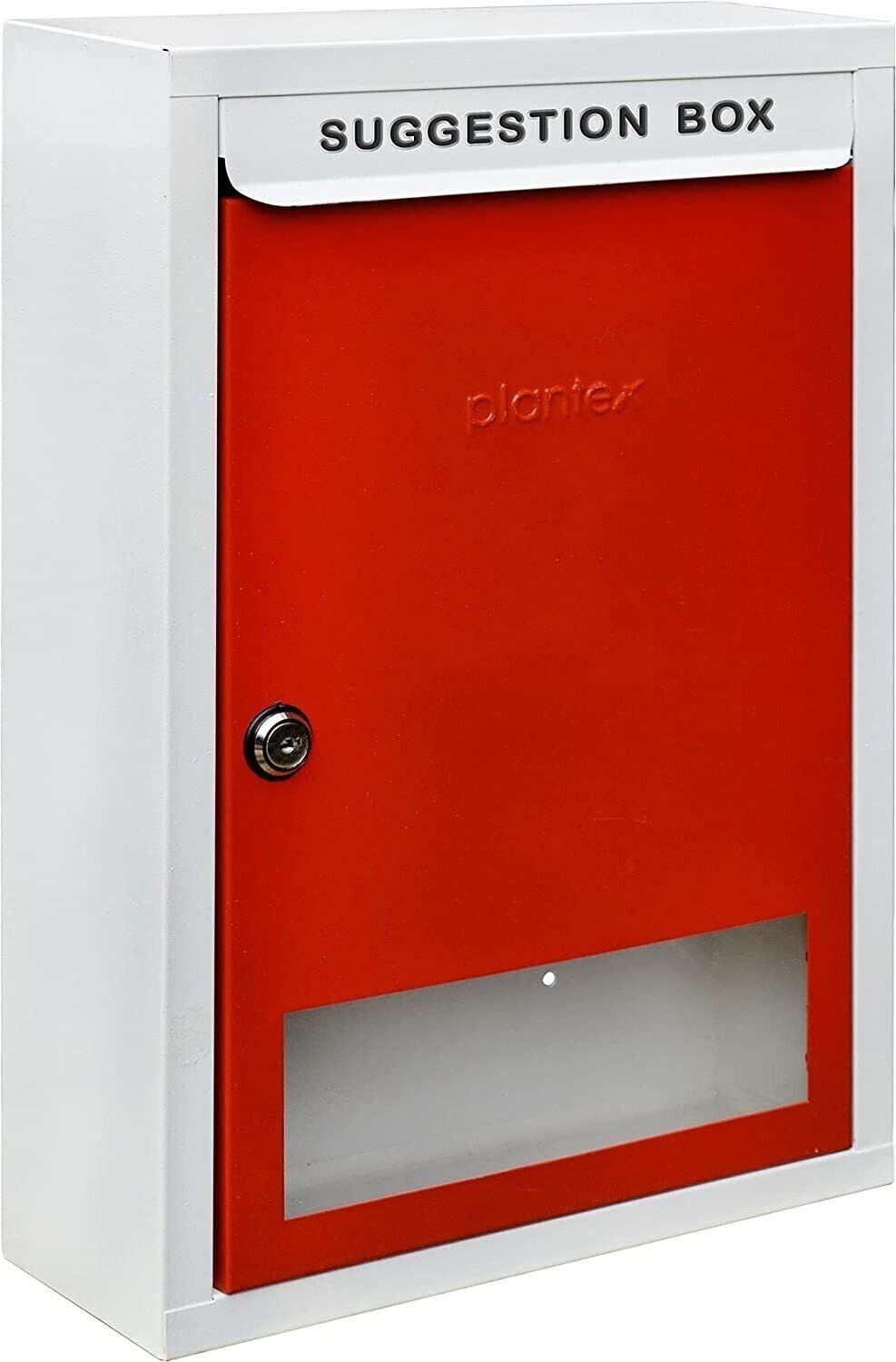 plantex All in 1 Multipurpose Big Size Letter Box/Complaint Box/Suggestion Box/Donation Box with Lock Table Top or Wall Mount (Red & Ivory) Suggestion Box-picture-35