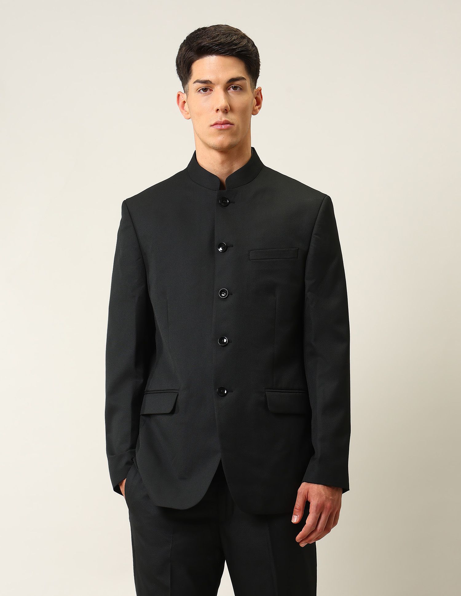 arrow Men bandhgala Self Design Suit-picture-11