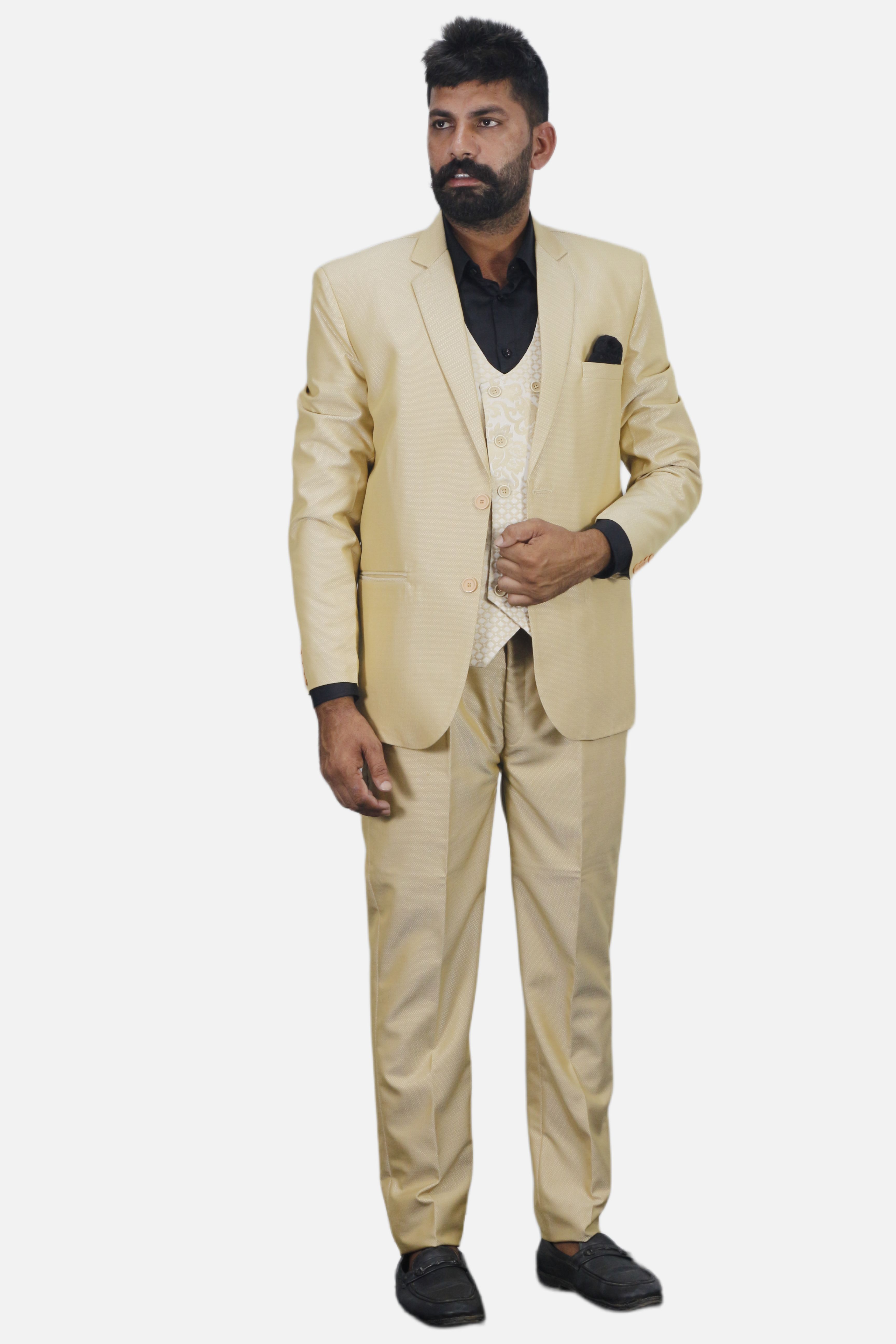 gargian master cut Men Single Breasted Self Design Suit-picture-34
