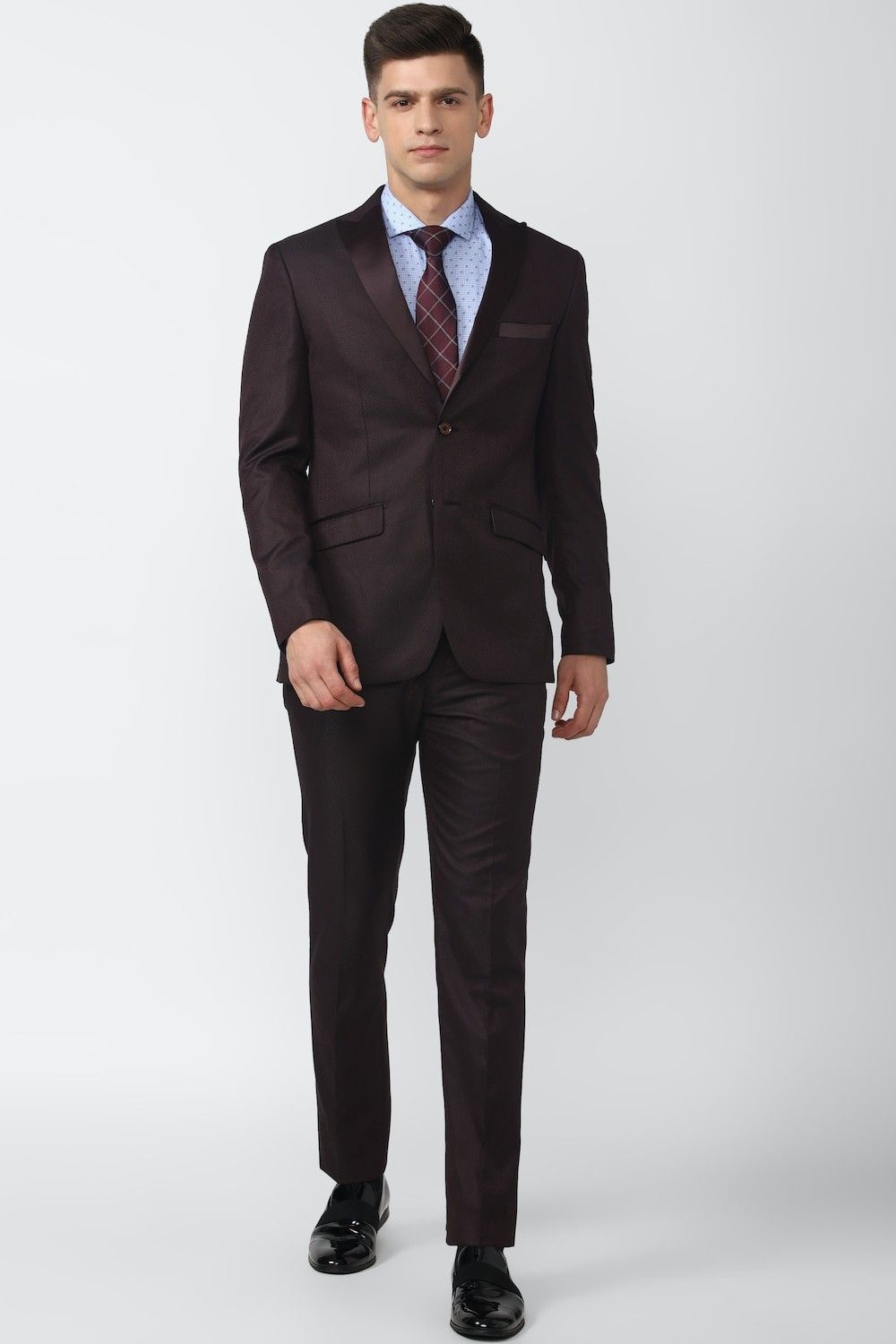 peter england Men Single Breasted - 2 button Solid Suit-picture-34