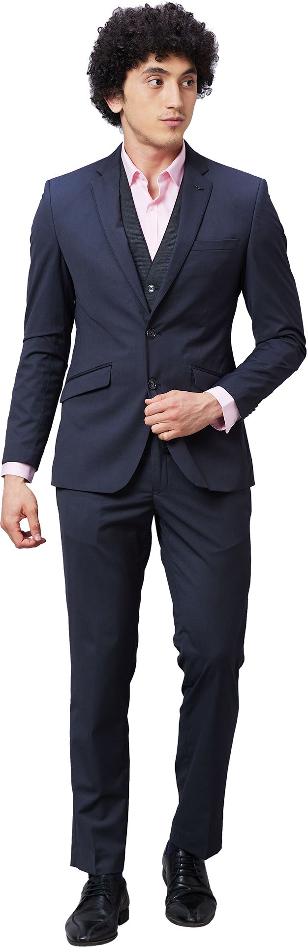 park avenue Men 3 PC Suit Solid Suit-picture-27