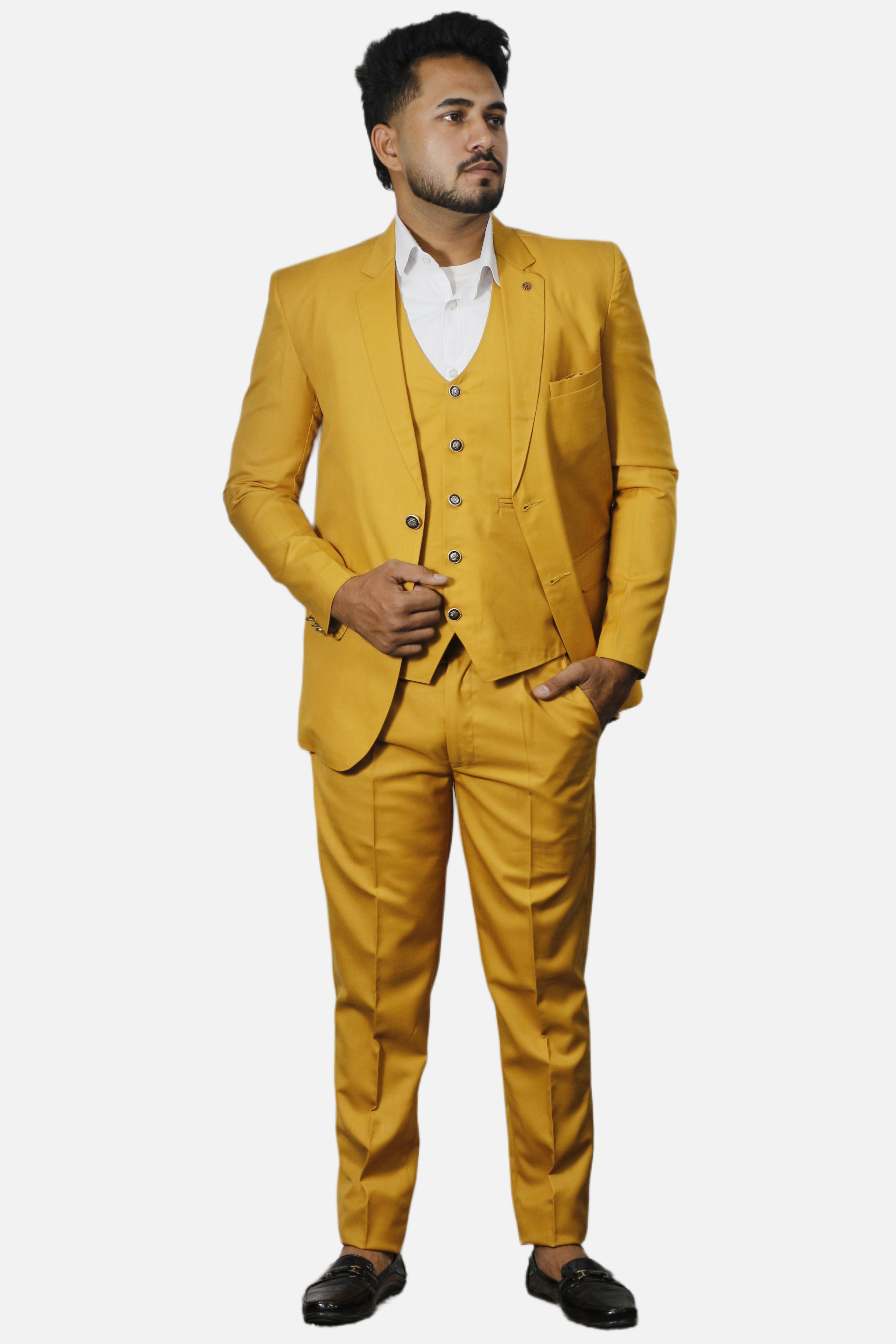 gargian master cut Men Single Breasted Suit Solid Suit-picture-34