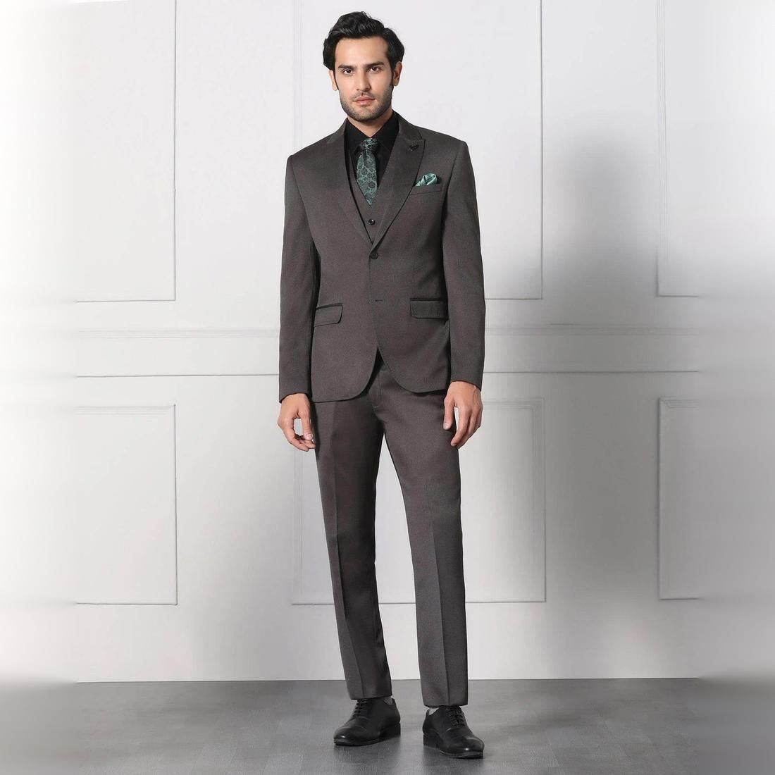 blackberrys Men Fitted Solid Suit-picture-26