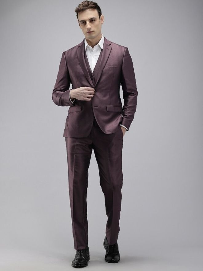 park avenue Men 3PC NOTCH REV W/C - S.SLIM FT 83% TR/17% RAYON Self Design Suit-picture-16