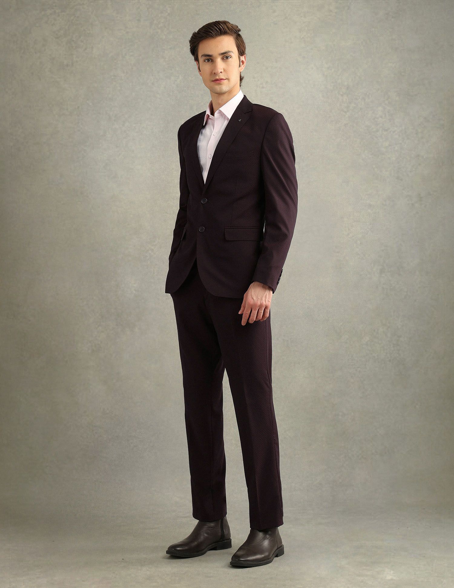 arrow Men 2-piece Self Design Suit-picture-25