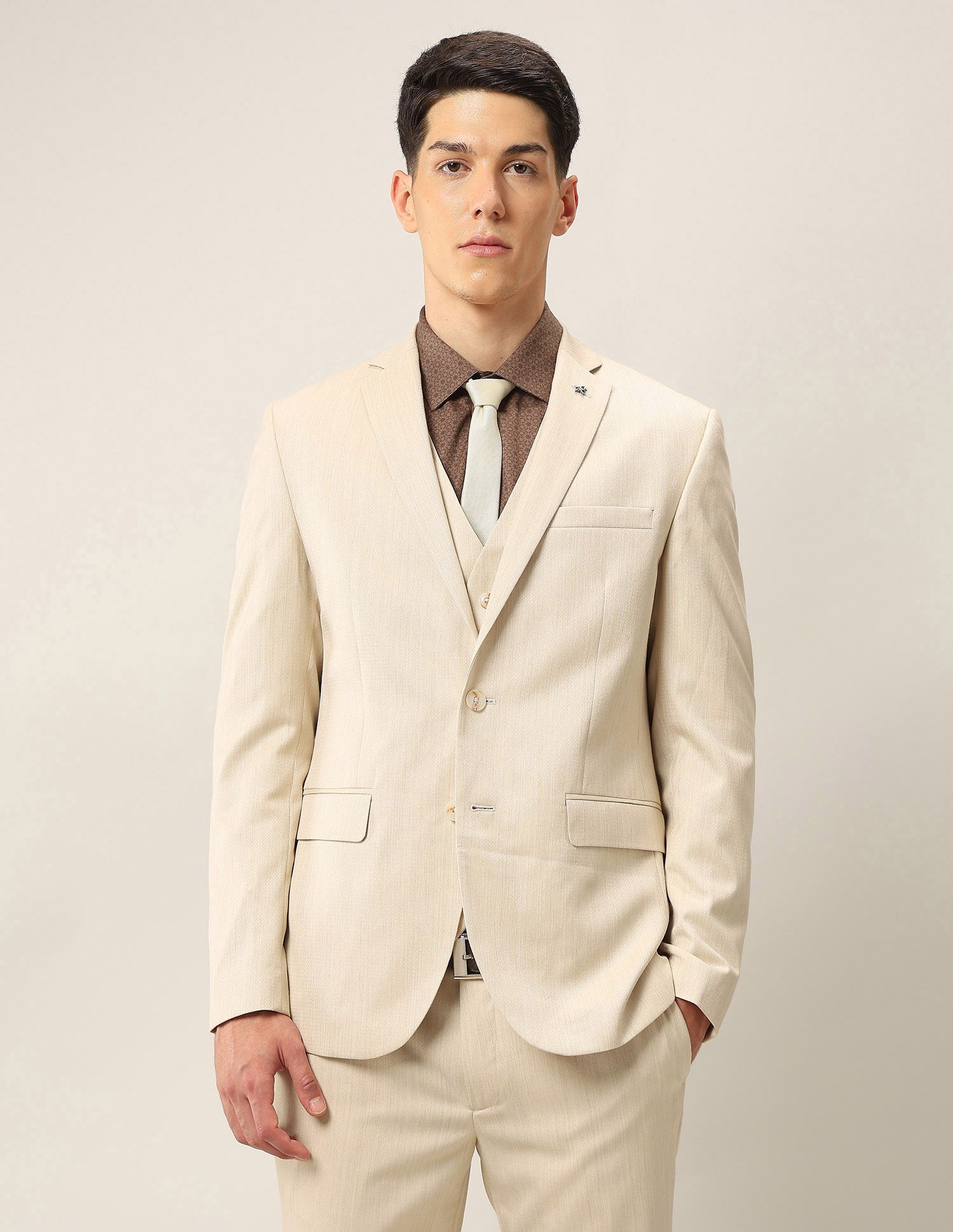 arrow Men 3-piece Self Design Suit-picture-39