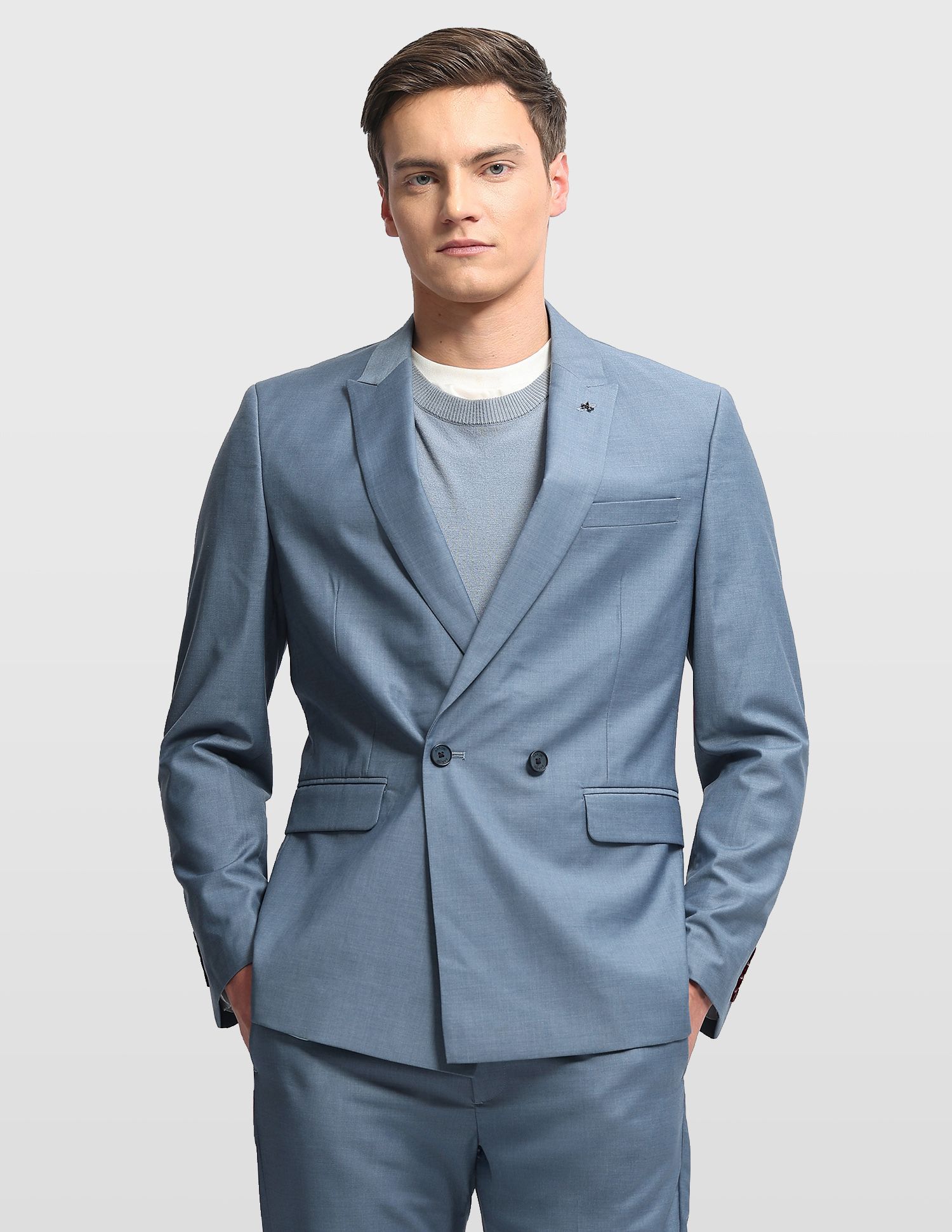 arrow Men Two Piece Solid Suit-picture-48