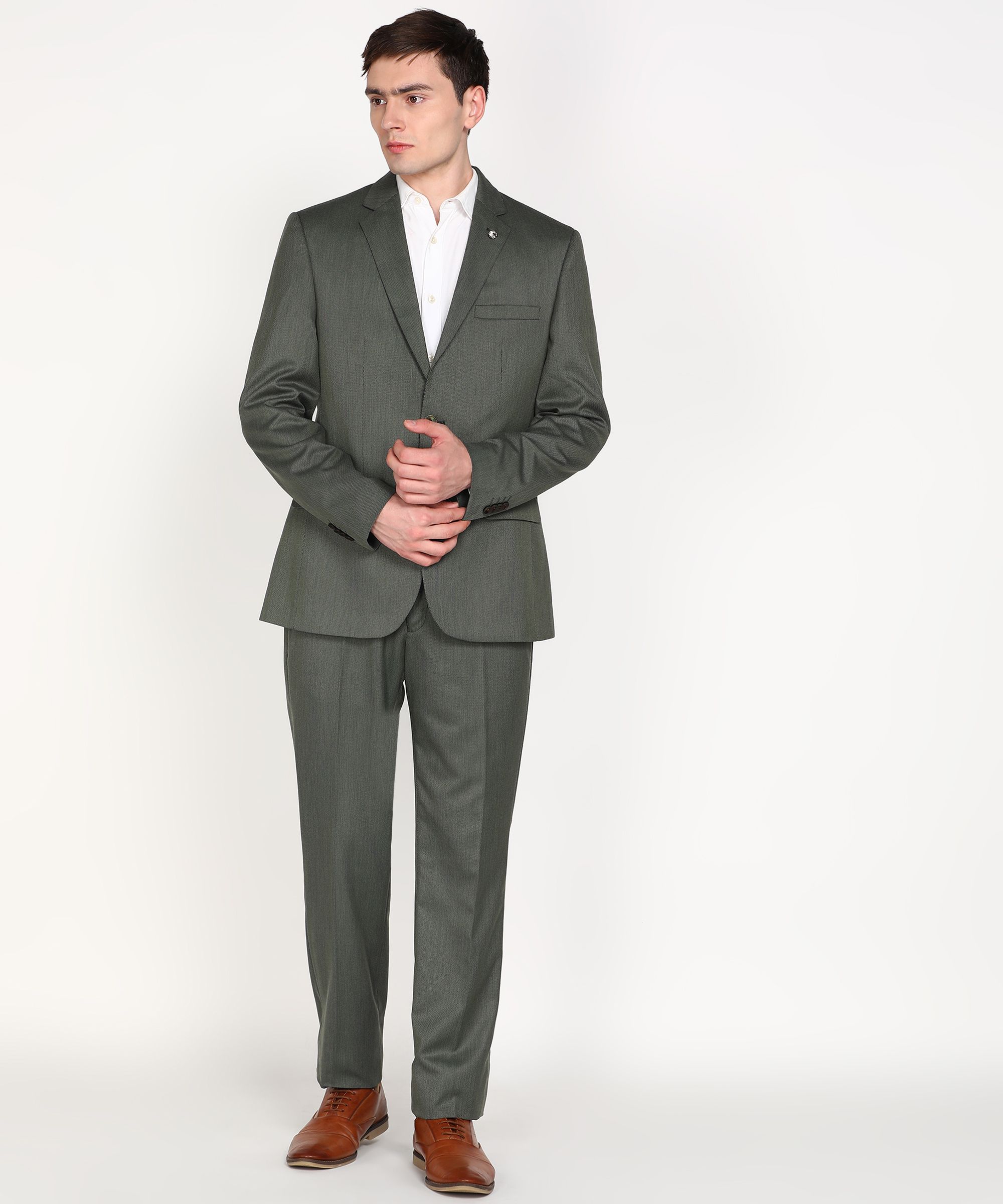 park avenue Men 2 PC Suit Self Design Suit-picture-27