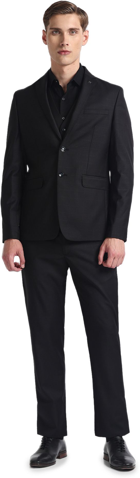 arrow Men Three Piece Solid Suit-picture-28
