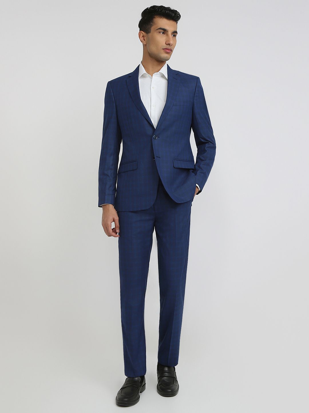 raymond Men SB 2BTN NOTCH LPL SUIT-2PCS CNTP FIT Checkered Suit-picture-35