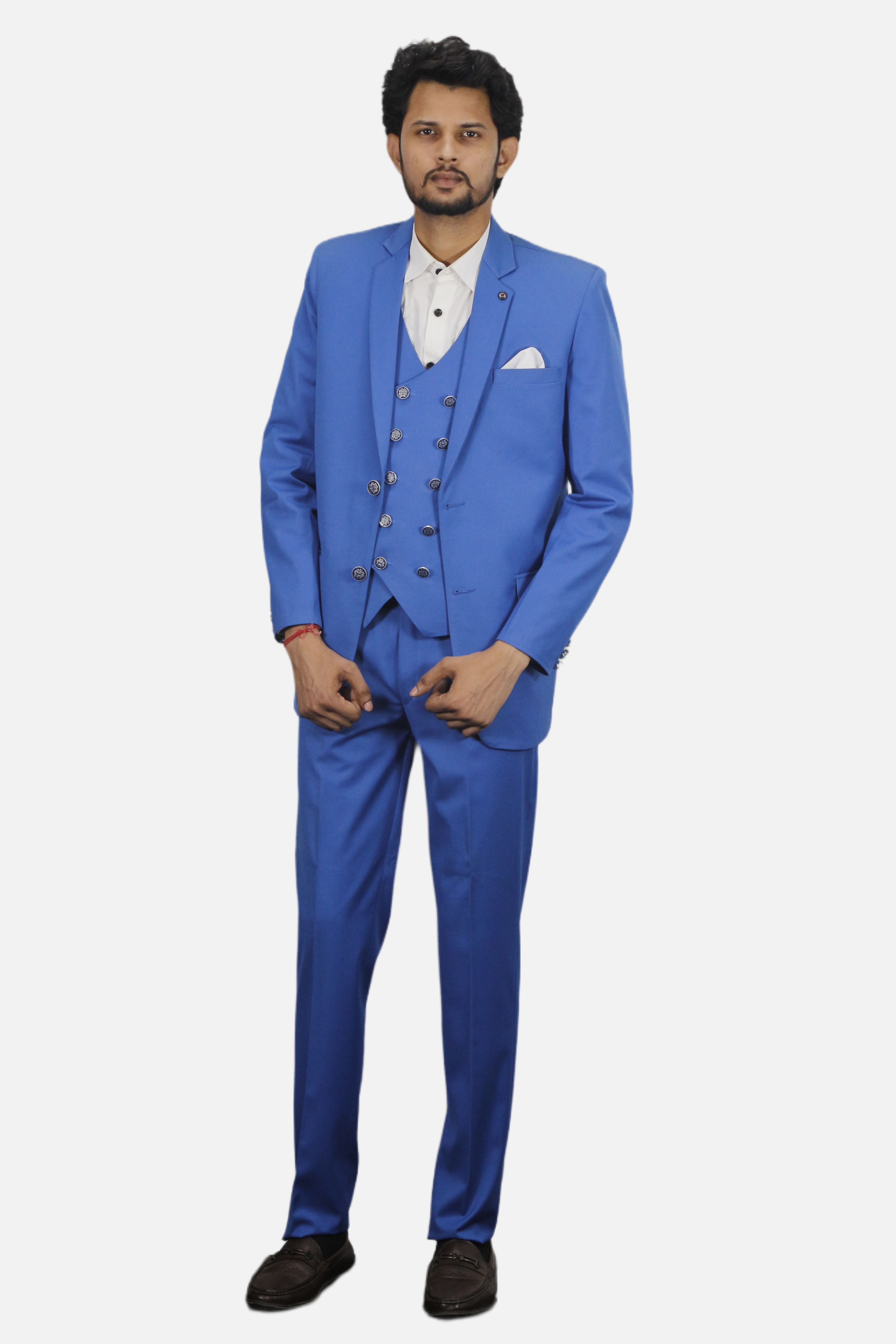 gargian master cut Men Single Breasted Solid Suit-picture-15