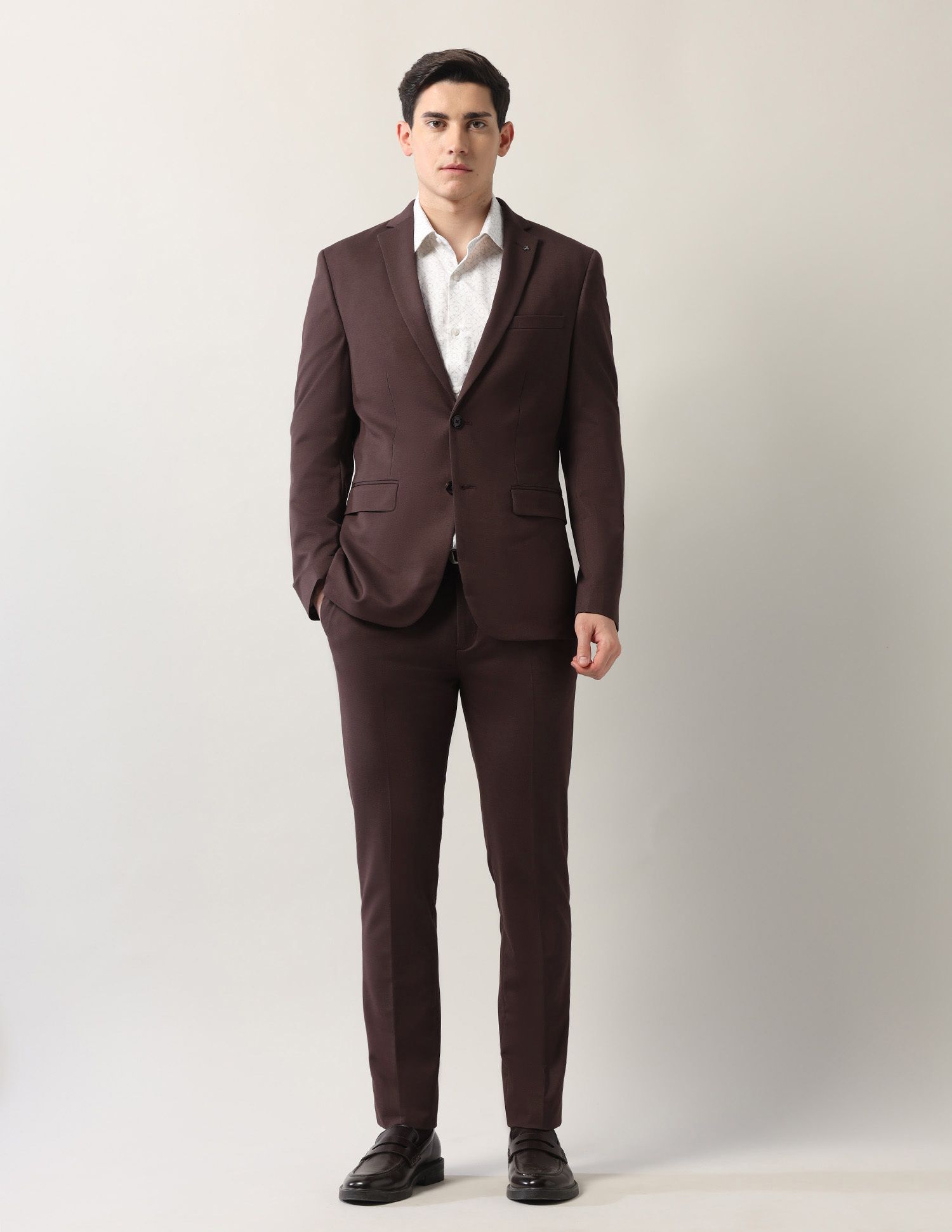 arrow Men 2-piece Solid Suit-picture-29